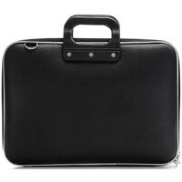 premium black laptop briefcase bag (up to 15.6") – detachable shoulder strap