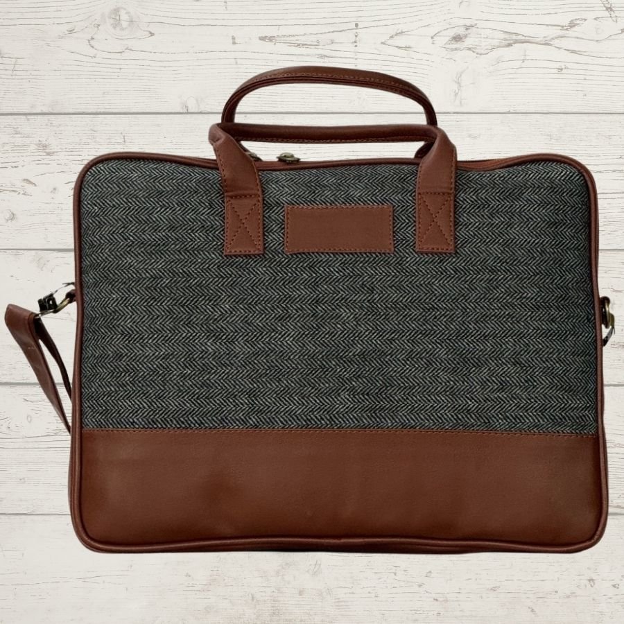 4 laptop bag grey brown 1