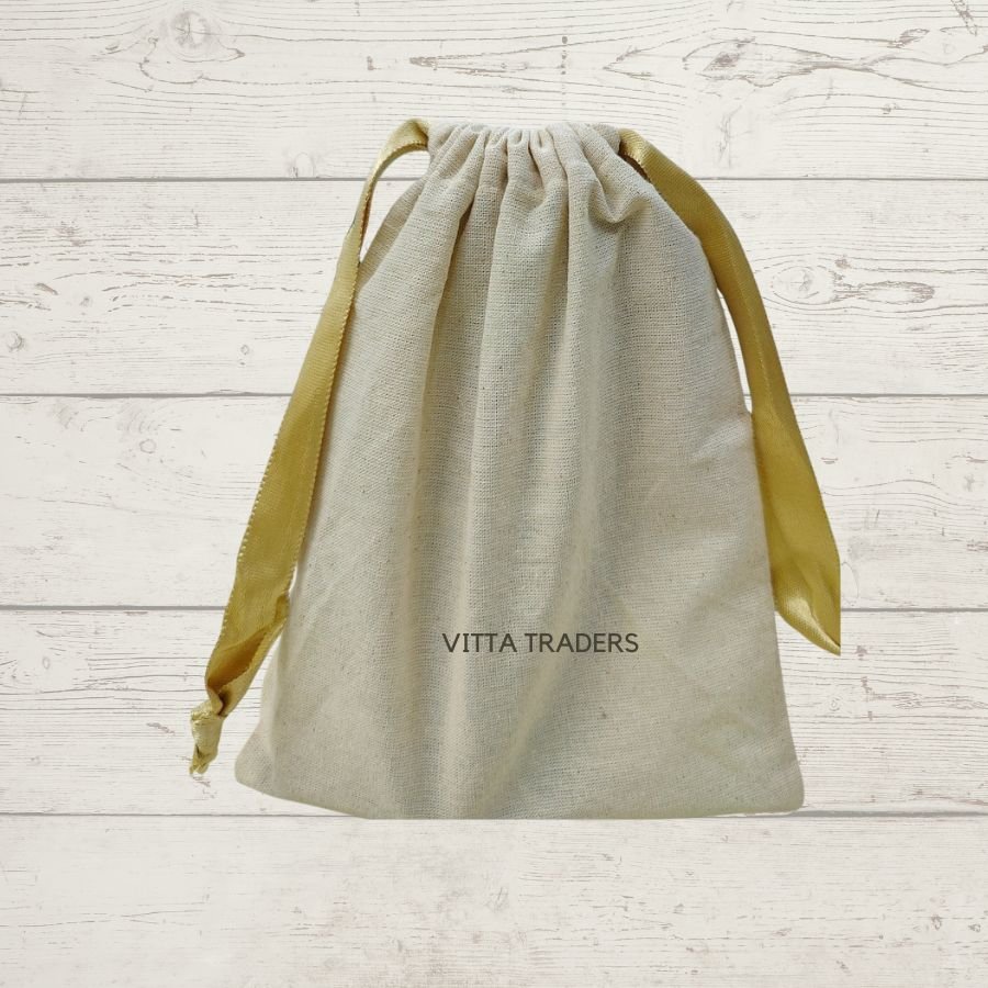 Cotton Drawstring Pouch Bag