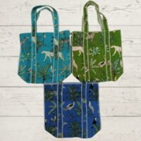 Quilted Cotton Printed Tote Bag