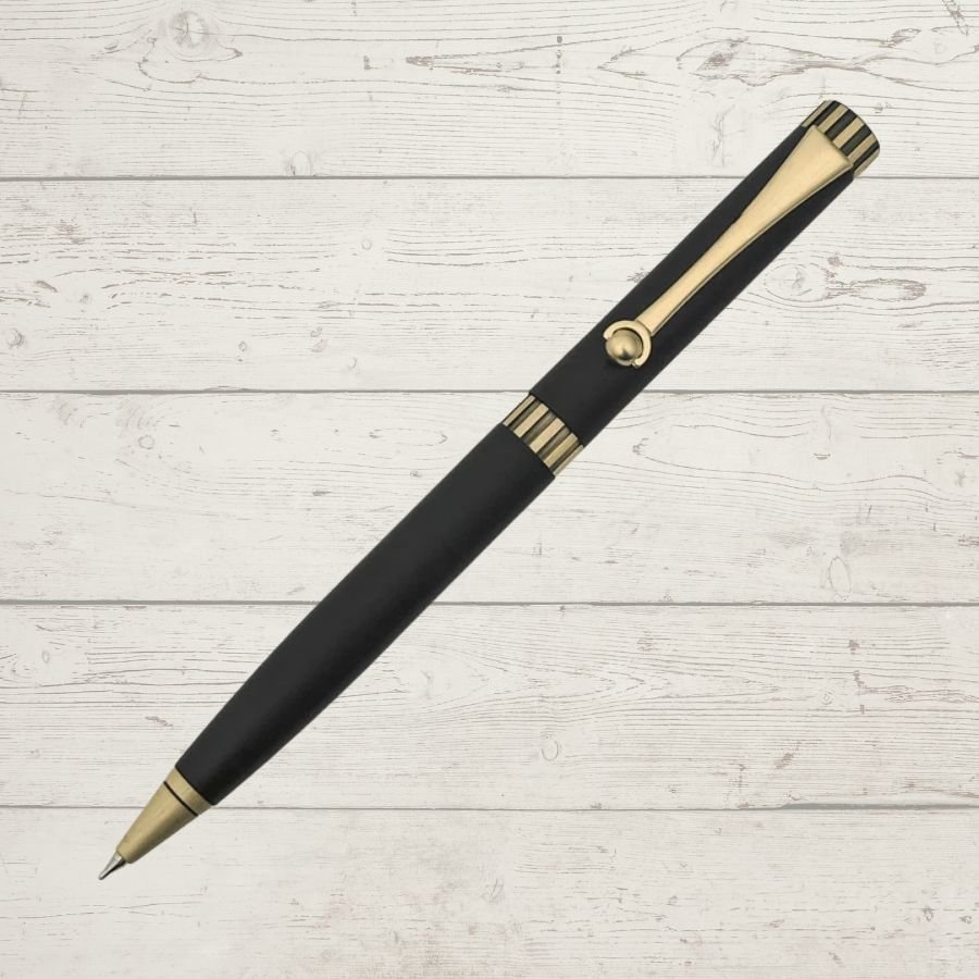 vitta royale black & brass ball pen set