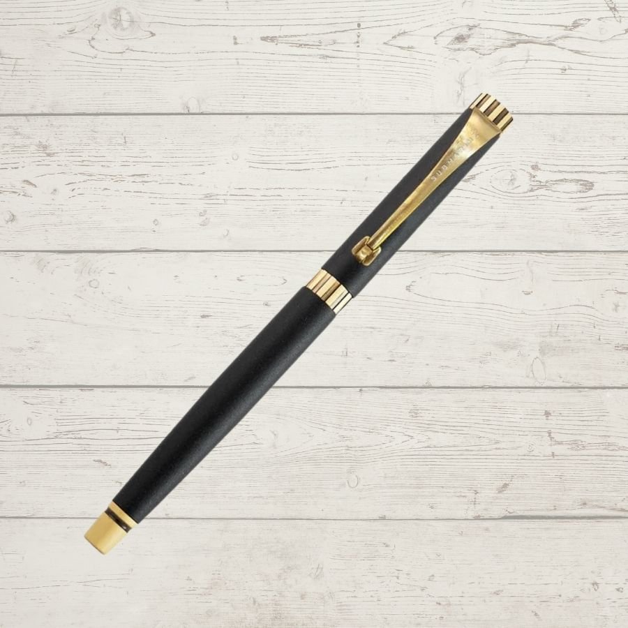 vitta royale black & brass ball pen set
