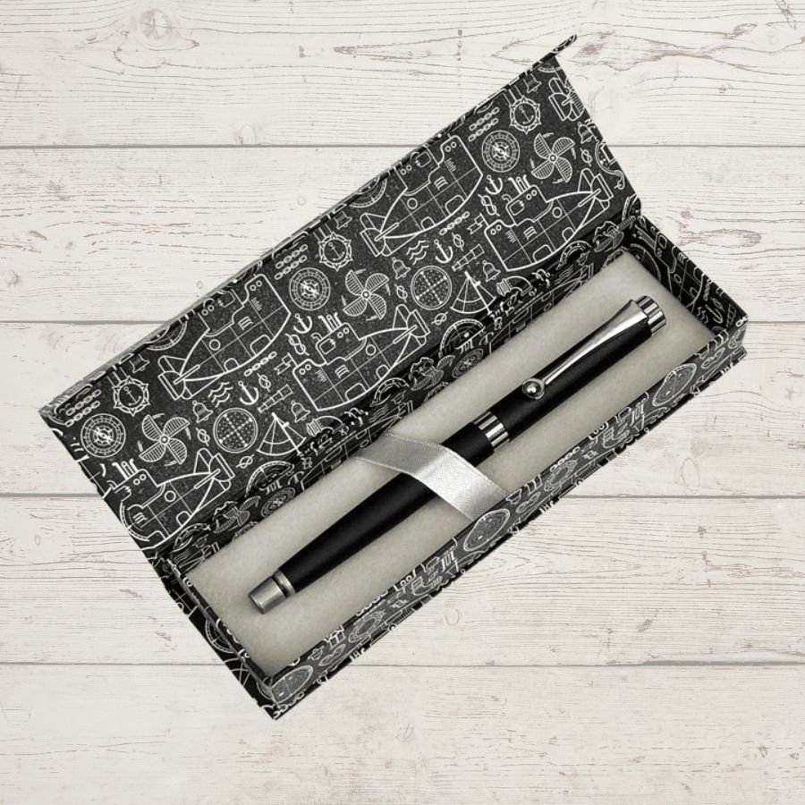 Vitta Stealth Silver–Matte Black Roller Pen