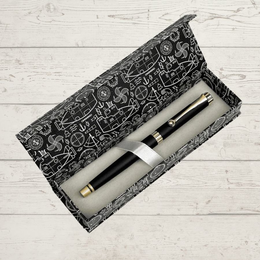 Vitta Stealth Gold–Matte Black Roller Pen